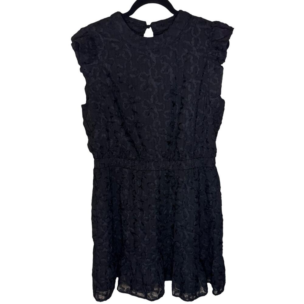 Adelyn Rae Rinata Organza Mini Dress- Black Size L - Picture 4 of 7
